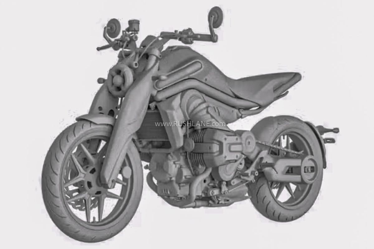 Motor Naked Benda dengan Mesin Boxer 250cc, Bocoran Paten Terungkap