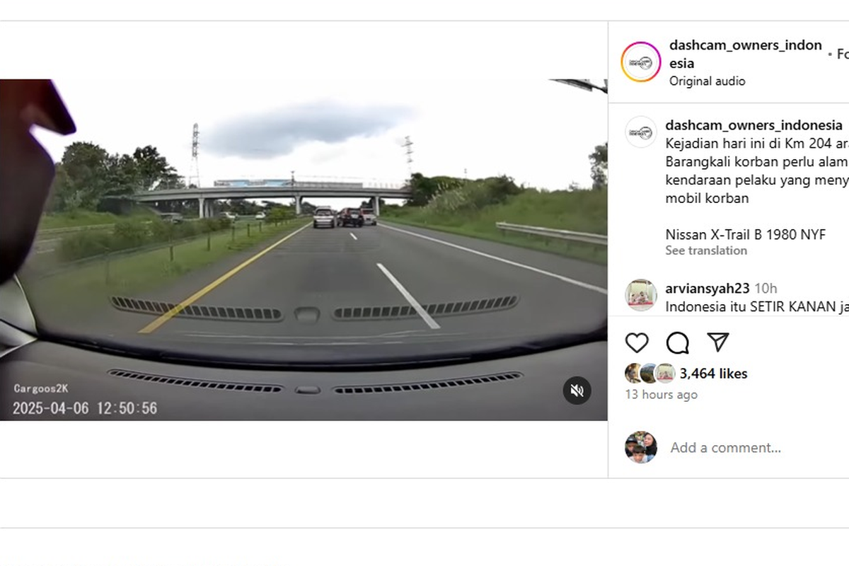 Detik-detik Video Tabrak Lari X-Trail Serempet Rush di Tol