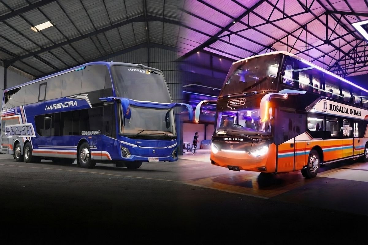 Double Decker Jakarta-Madiun: PO Narendra vs PO Rosalia Indah