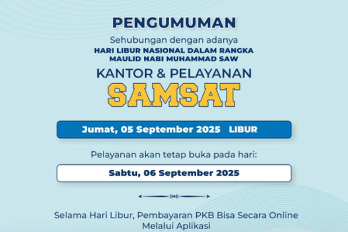 Pelayanan Samsat di Bogor Libur Hari Ini, Bayar Pajak Bisa via Online