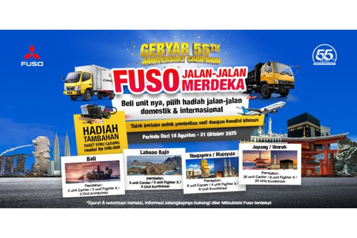 Mitsubishi, Rayakan 55 Tahun di Indonesia, Mitsubishi Fuso Gelar Program Jalan-Jalan Merdeka untuk Konsumen Setia
