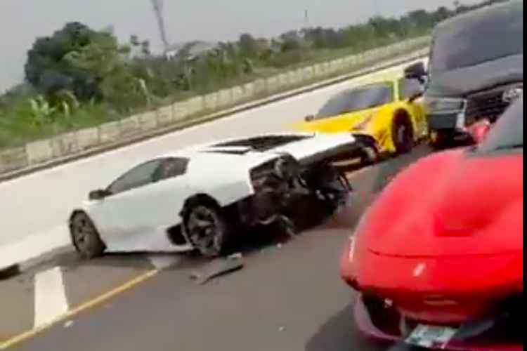 Ini Sanksi Pengemudi Lamborghini yang Tabrak Pembatas Tol di Kunciran