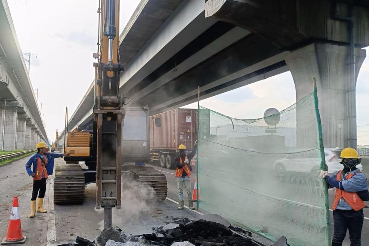 Awas Padat, Ada Rekonstruksi Jalan di Tol Jakarta-Cikampek
