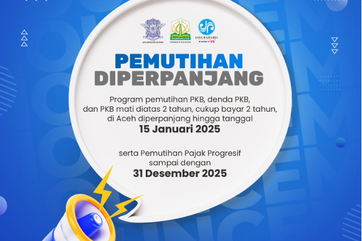 Pemutihan Pajak Kendaraan di Aceh Berlaku sampai Akhir Tahun Ini
