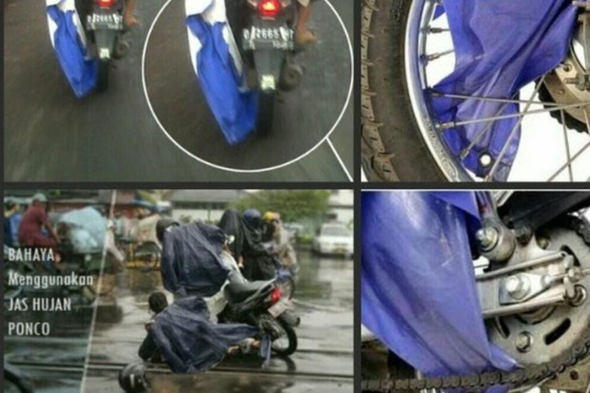 Pemotor Wajib Tahu Risiko Nyata Pakai Jas Hujan Ponco di Jalan