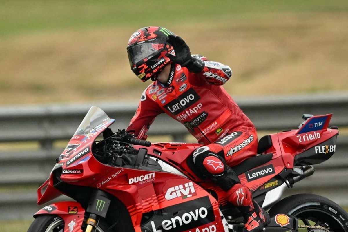 Sadar Diri, Bagnaia Bisa Menang di MotoGP karena Marquez Jatuh