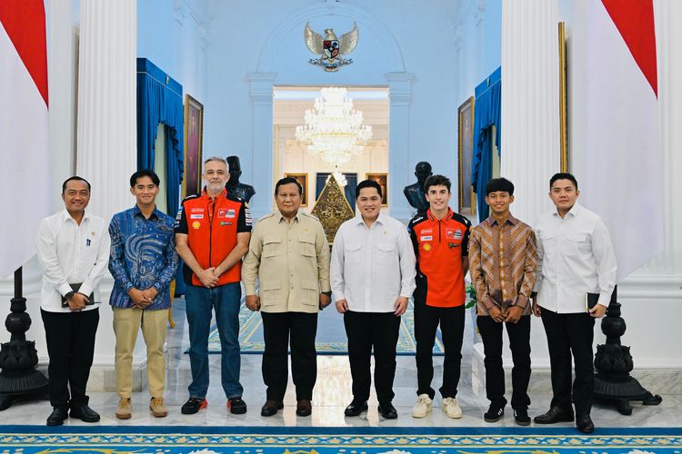 Momen Marc Marquez Bertemu Prabowo di Istana Kepresidenan