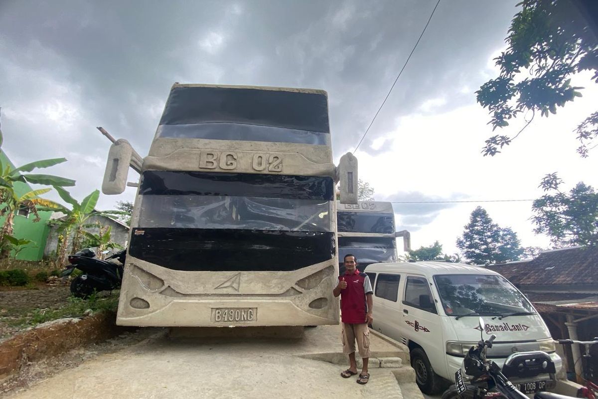 Viral Rumah Bentuk Bus di Wonogiri: Terinspirasi dari Agra Mas Double Decker