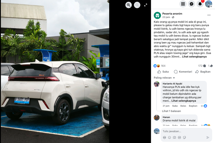 SPKLU Bukan Tempat Parkir, Selesai Isi Daya Segera Pindahkan Mobil