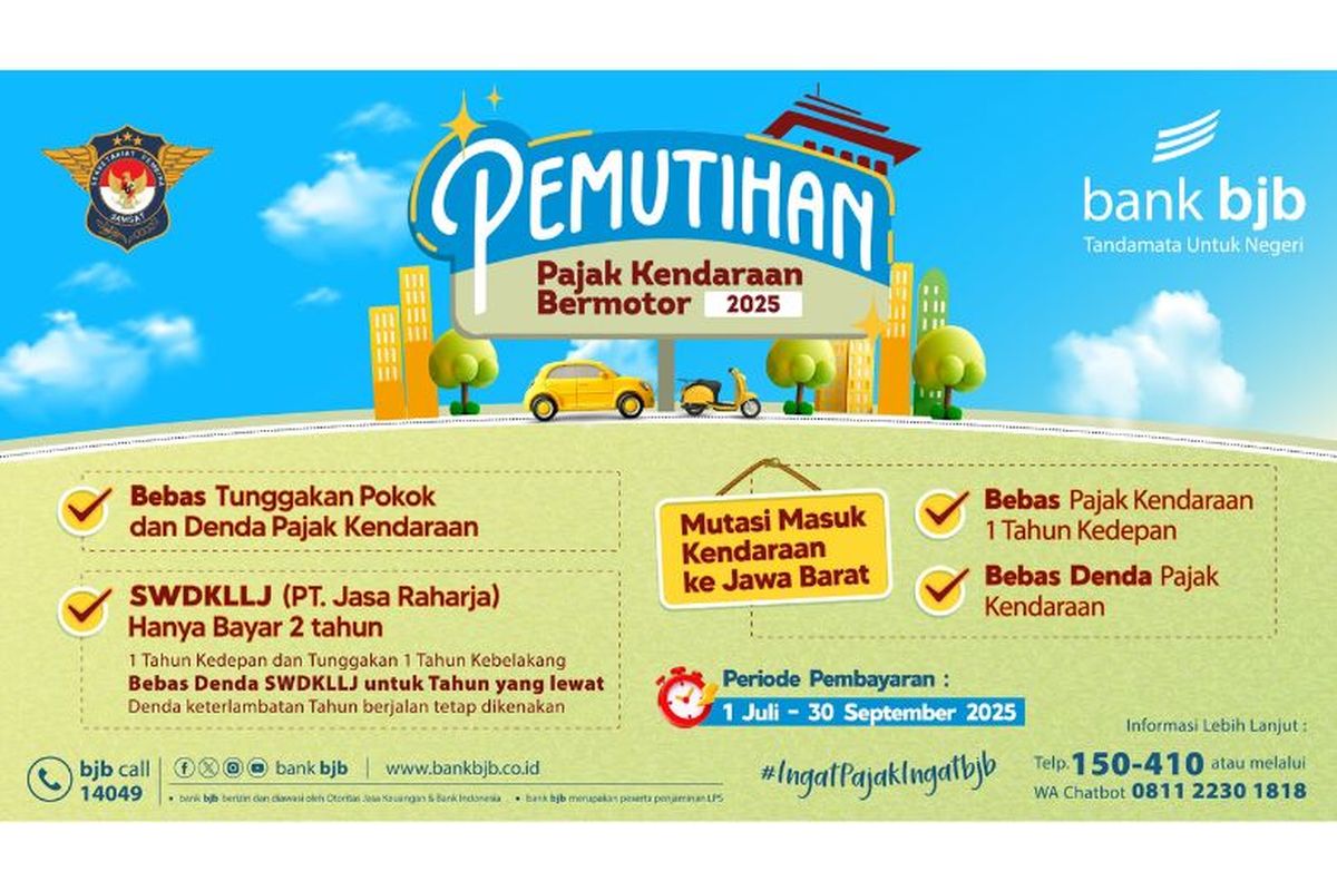 Program Pemutihan Pajak Kendaraan di Jabar Masih Berlaku