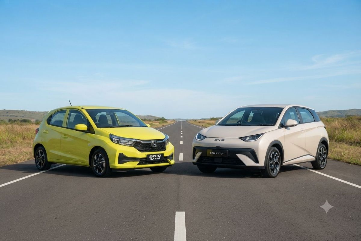 BYD Atto 1 vs Brio Satya: Adu Irit Biaya Energi Mobil Listrik &amp; Bensin