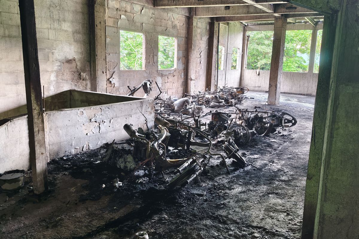 Tempat Penitipan Motor Stasiun Bogor Kebakaran, Belasan Unit Terbakar