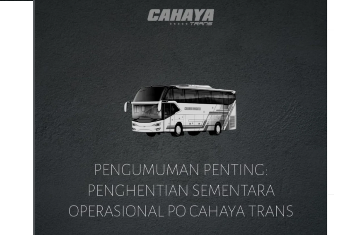 PO Cahaya Trans Tutup Sementara Setelah Kecelakaan di Tol Krapyak