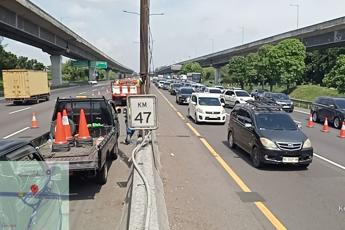 Update Arus Balik: Contraflow Km 70-47 Tol Jakarta-Cikampek