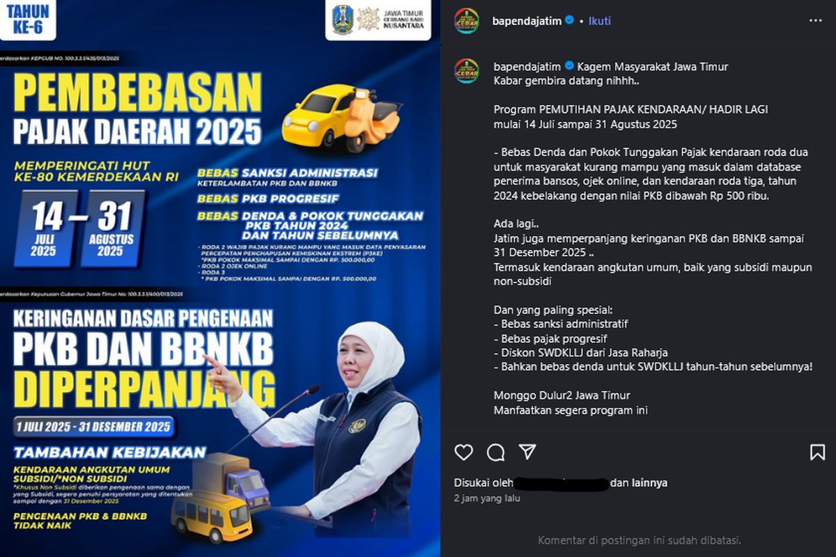 Program Keringanan Pajak Angkutan Umum Jawa Timur Sampai Akhir Tahun