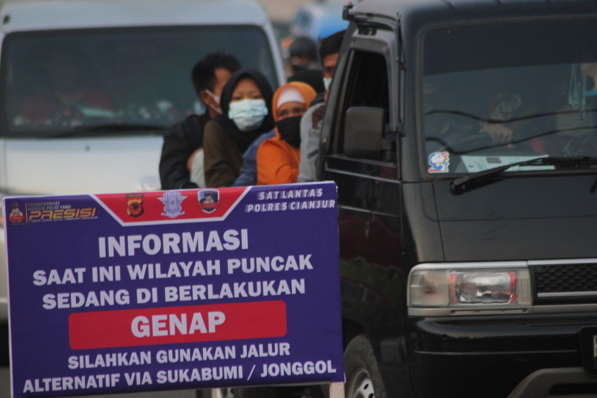 Ganjil Genap Puncak Berlaku pada Libur Panjang Maulid Nabi 2025