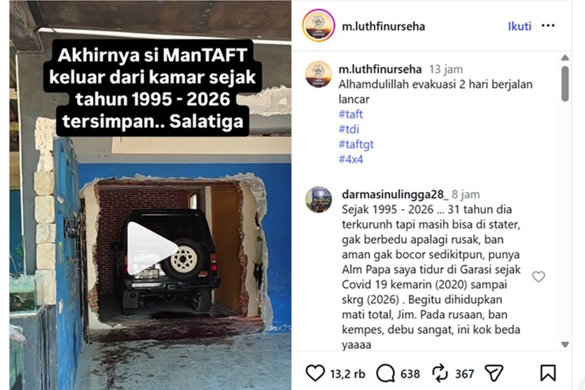 Evakuasi Taft GT di Dalam Rumah Selama 30 Tahun, Sampai Bongkar Tembok