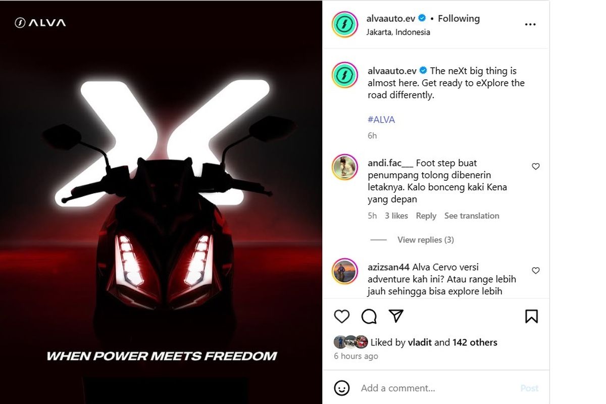 Bocoran Motor Listrik Baru Alva, Meluncur Pekan Depan