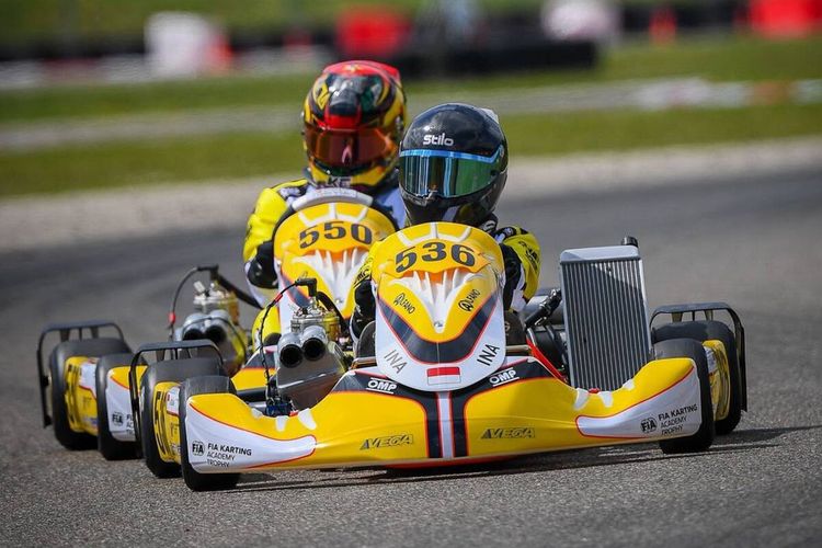 Aksi Memukau Altaf Ridwan, Tembus Final FIA Karting di Belgia