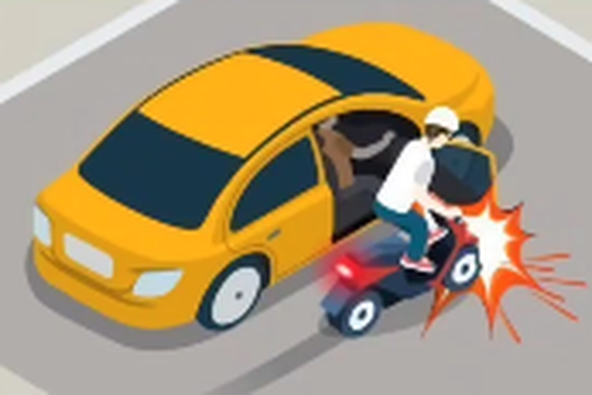 Jangan Asal Buka Pintu Mobil, Pengendara Motor Jadi Korban