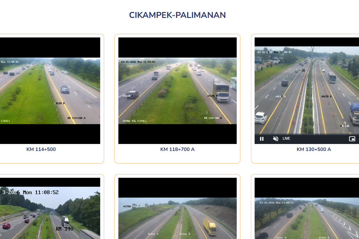 Pantau Arus Mudik Lebaran 2026 Lewat CCTV, Ini Daftar Link yang Bisa Diakses