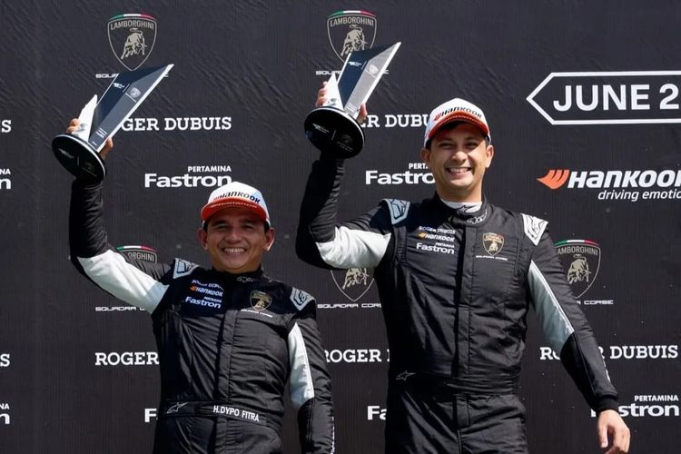 Duet Pebalap Indonesia Podium di Lamborghini Super Trofeo Asia 2025