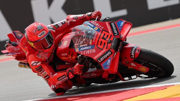 Kualifikasi MotoGP Aragon 2025: Duo Marquez Terdepan, Bagnaia ke-4