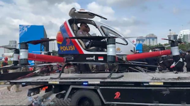 Taksi Terbang EHang Saat Jadi Armada Patroli Polri