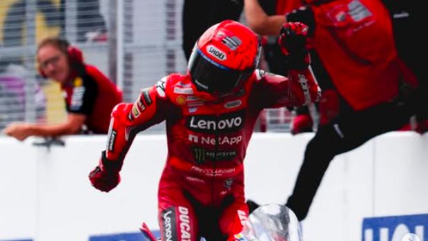 Cerita Unik di Balik Selebrasi 'Aura Farming' Marquez di MotoGP Jerman