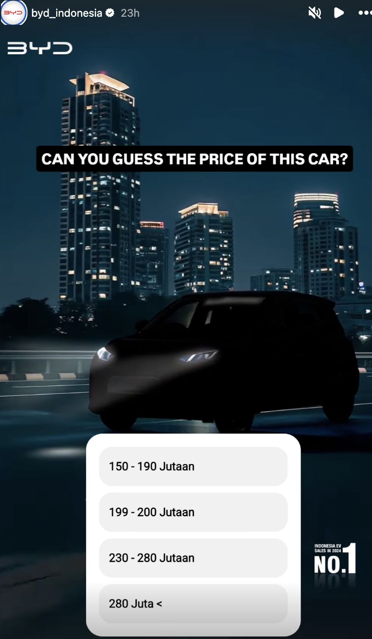 BYD, BYD Bikin Tebak-tebakan Harga Mobil Baru, Rp 150 Jutaan atau Rp 280 Juta?
