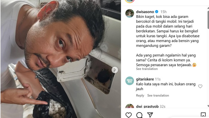 Dwi Sasono Dibikin Kaget, di Dalam Tangki BBM Mobil Ada Garam!