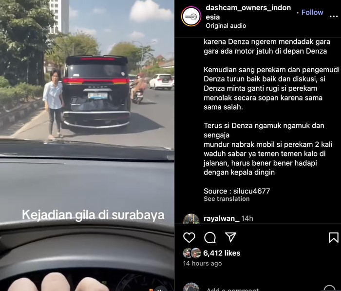 Pelajaran dari Kasus Denza Sengaja Mundur Tabrakkan Mobil di Belakang