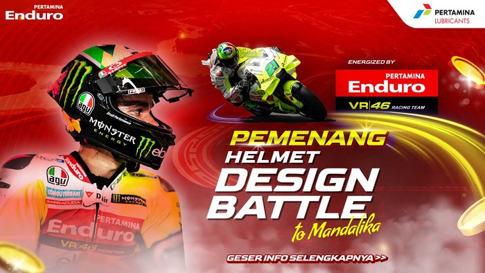 Daftar Pemenang Pertamina Enduro Helmet Design Battle to Mandalika
