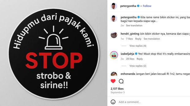 Muncul Imbauan Pasang Stiker 'Tolak Tut Tut Wuk Wuk', Begini Wujudnya