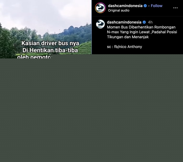 Permohonan Maaf Pemotor Nmax yang Viral Adang Bus di Tikungan