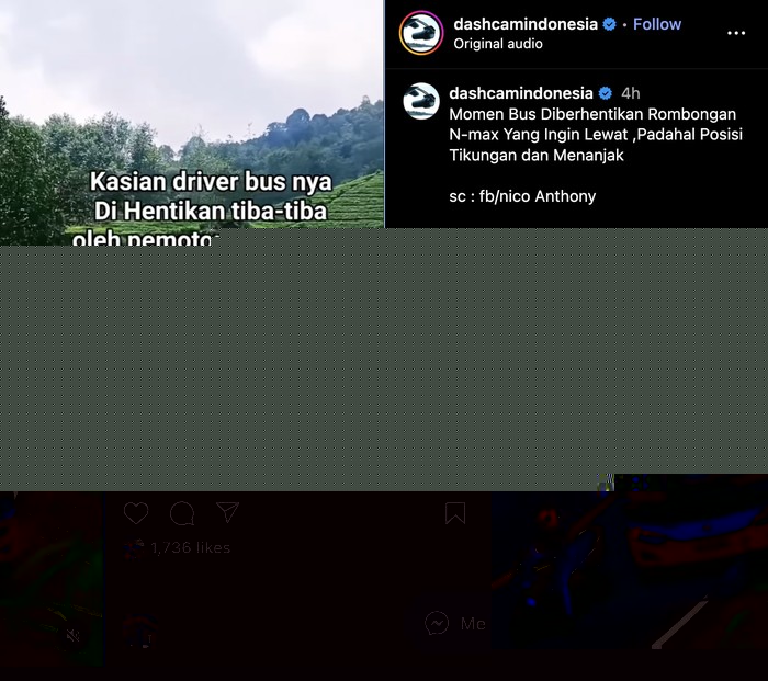 Permohonan Maaf Pemotor Nmax yang Viral Adang Bus di Tikungan