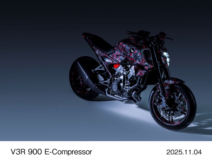 Honda, Honda V3R 900 E-Compressor: Motor Mesin Kecil, Performa Setara Moge 1.200 cc