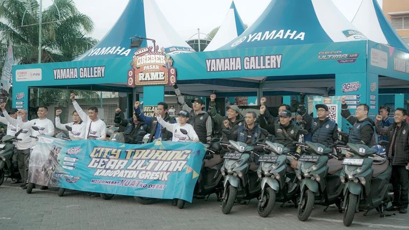 Grebek Pasar Rame di Gresik, Yamaha Buktikan Ketangguhan GEAR ULTIMA