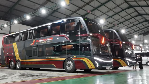 PO Juragan 99 Trans Rilis Bus Tingkat Super Mewah, Cuma Ada 19 Kursi