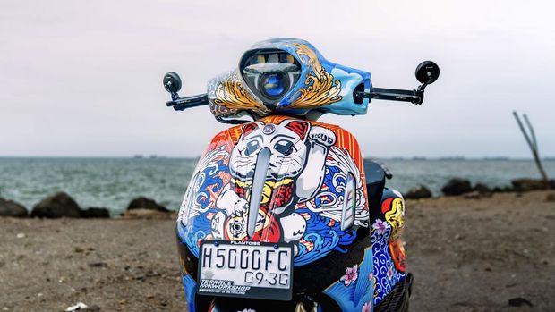 Modifikasi Yamaha Grand Filano Ini Usung Tema Jepang