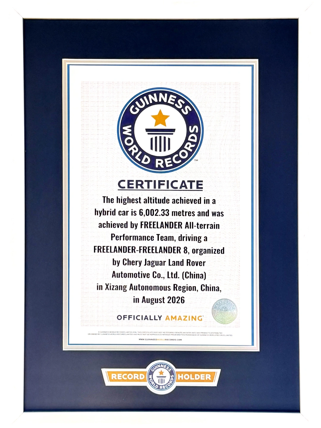 Freelander 8’s Guinness World Record at 6,002 meters in Tibet: the tech behind the climb
