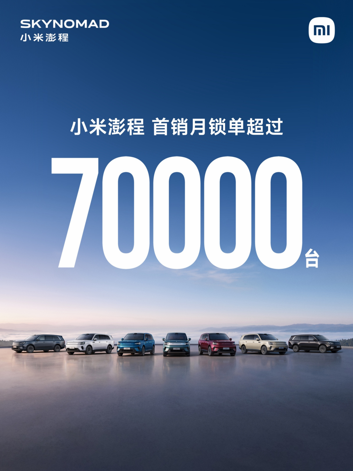 Xiaomi‘s Skynomad series reported 70,000 firm orders in first month