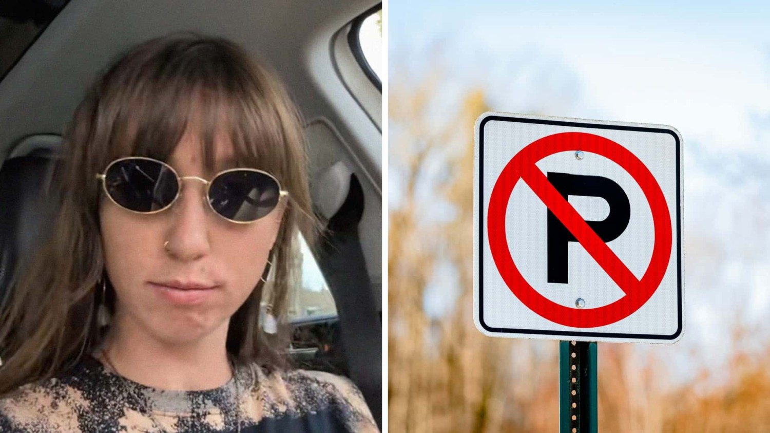 Woman Parks Car. Then She Sees A Sign That Says No Parking for Ford, Lincoln Push-To-Start Vehicles