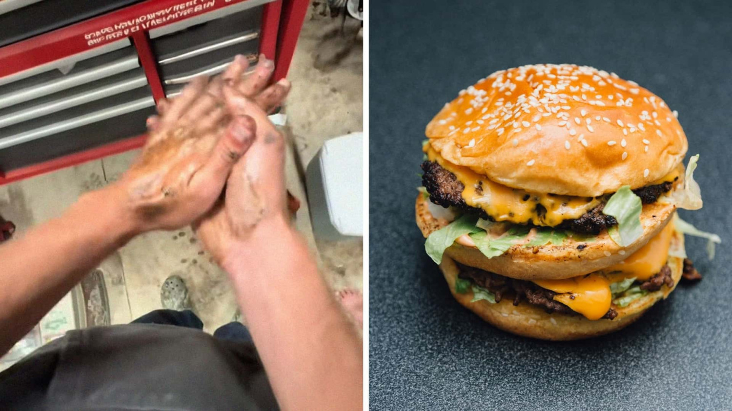 'It Says Clean Right On The Bottle:' Mechanic Gets a Big Mac For Lunch. Then He Shows How He ‘Washed’ His Hands