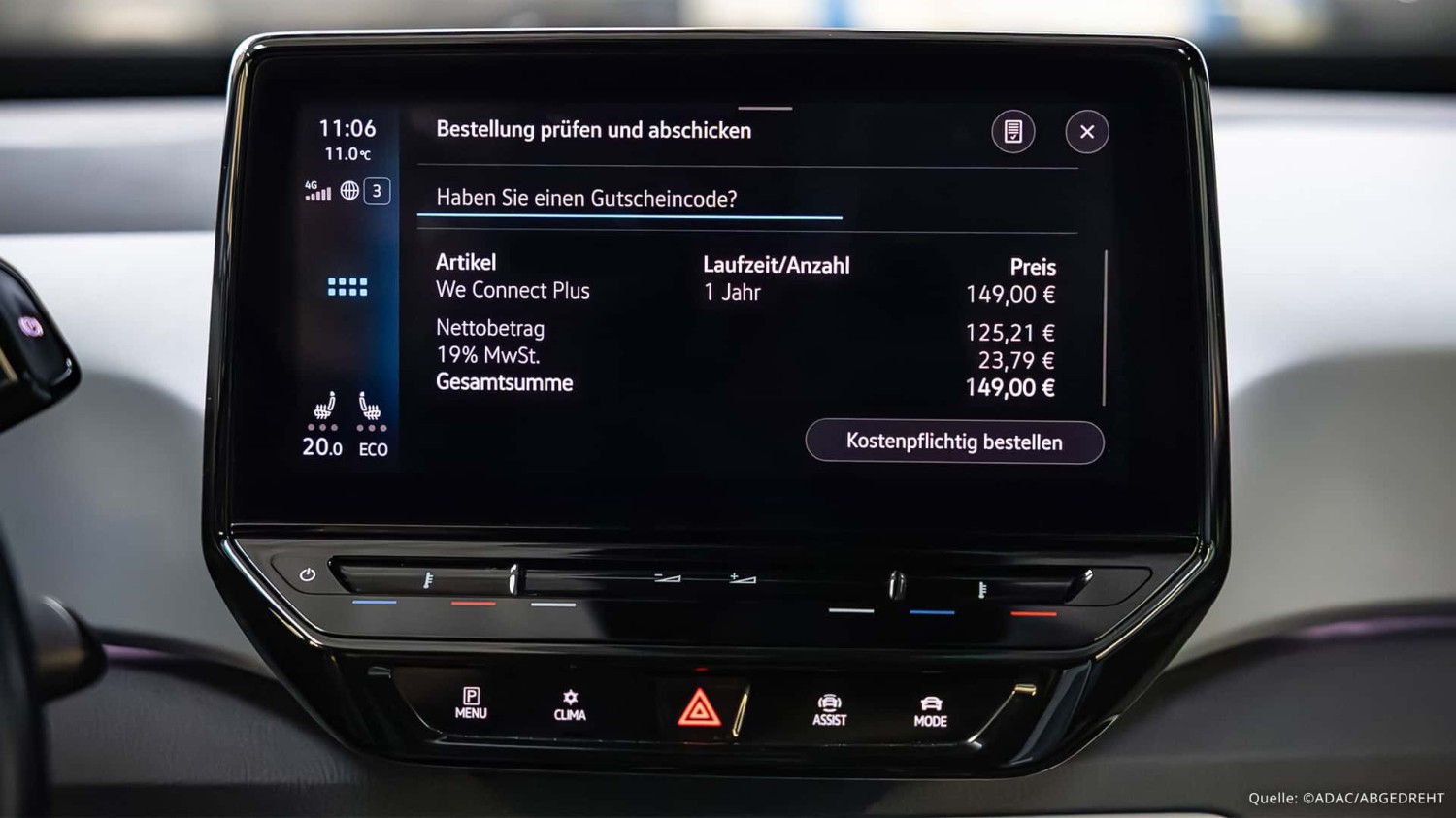 ADAC warnt vor Extrakosten durch Abos im Auto