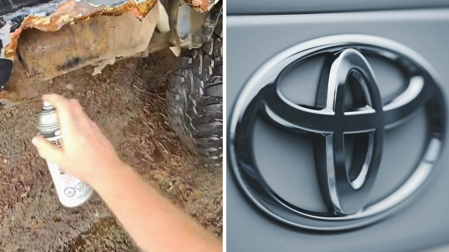 Toyota, ‘Been Doing This For Years’: Man’s Toyota Gets Rust Damage. So He Grabs A Can Of Spray Paint Off The Shelf