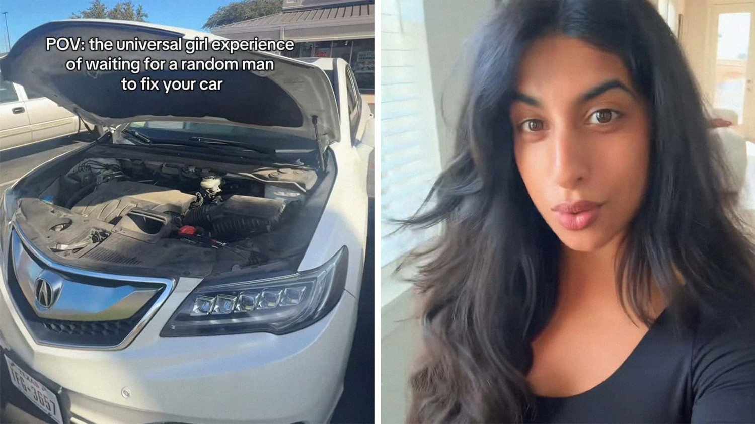 'Like a Superhero': Woman’s Car Needs Work. So She Opens the Hood and Pretends She Knows What She’s Doing Until 2 Men Come Fix It