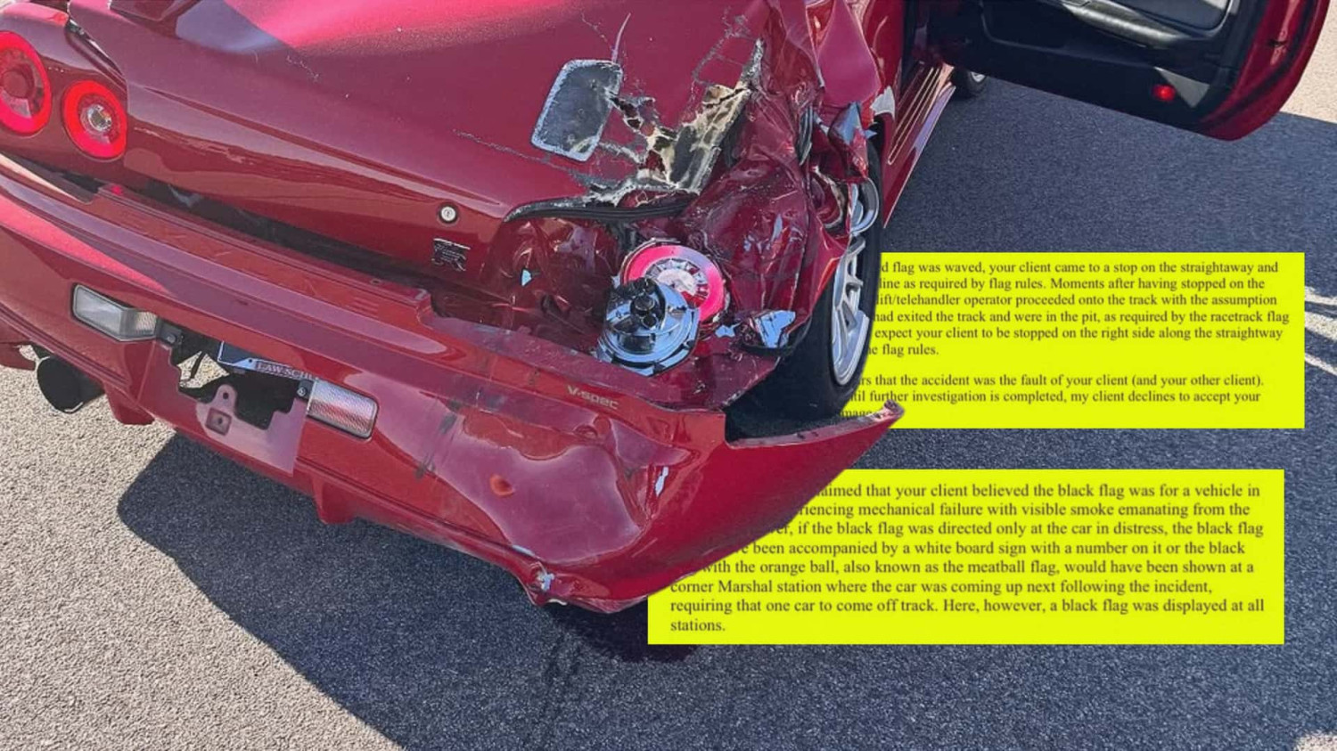Nissan, Laguna Seca Workers Totaled This R34 Nissan Skyline. Now, The Owner Wants Justice