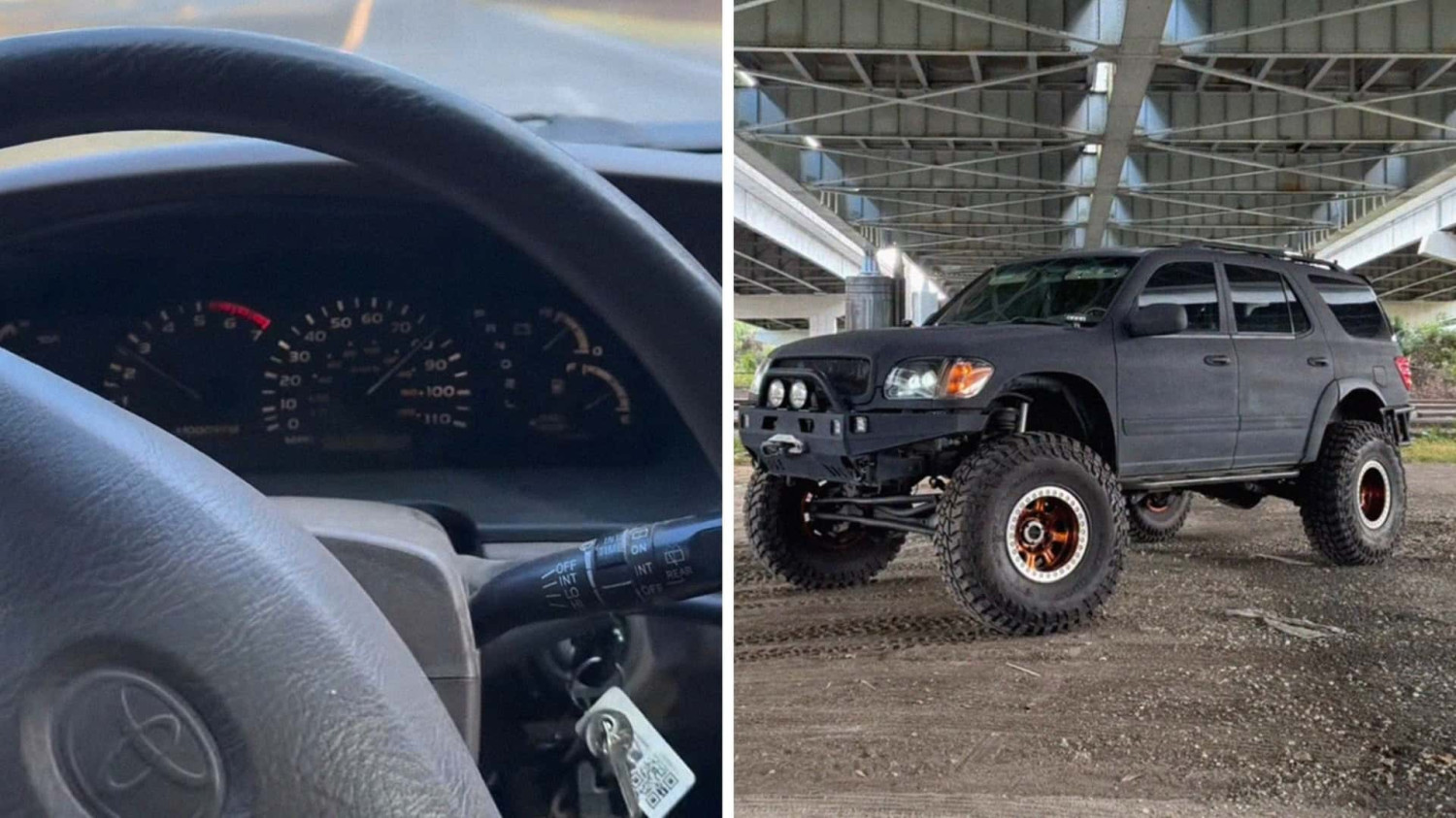 Toyota, Toyota 4x4 Goes 80mph on the Highway. Then the Driver Notices Something Scary About the Steering Wheel