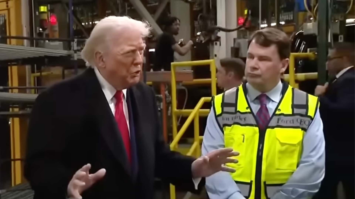 Ford, Ford Employee Who Heckled Trump Gets UAW Support: 'Freedom Of Speech'